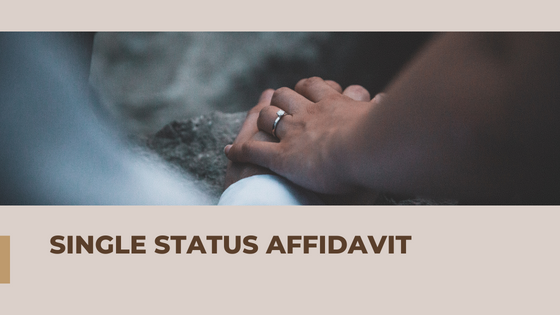 Single Status Affidavit Certificate